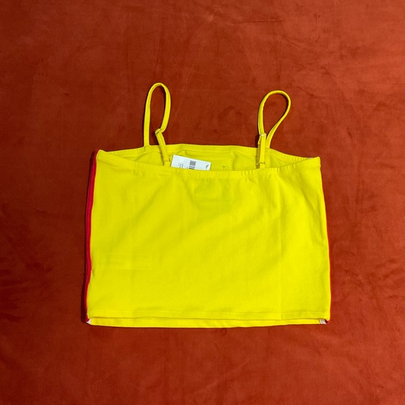 Forever 21 Yellow USPS Priority Spaghetti Strap Tube Top Size Medium - Picture 3 of 9